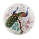 Peacock Scenery Flat Ceramic Cabinet Knobs